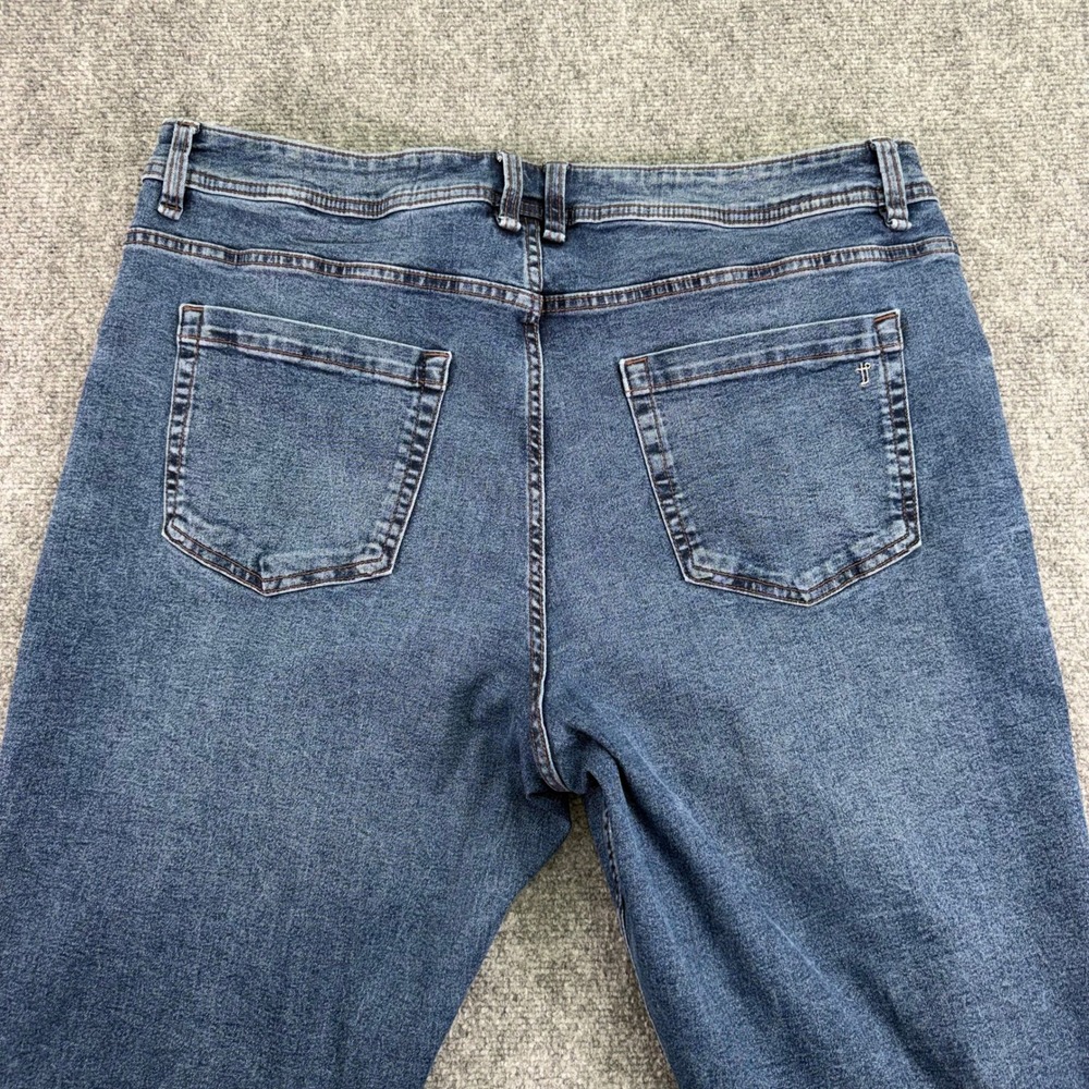 TPJ The Perfect Jean Mens 40x30 Blue Thick Thicc Stretch Denim Medium Wash - Picture 15 of 16